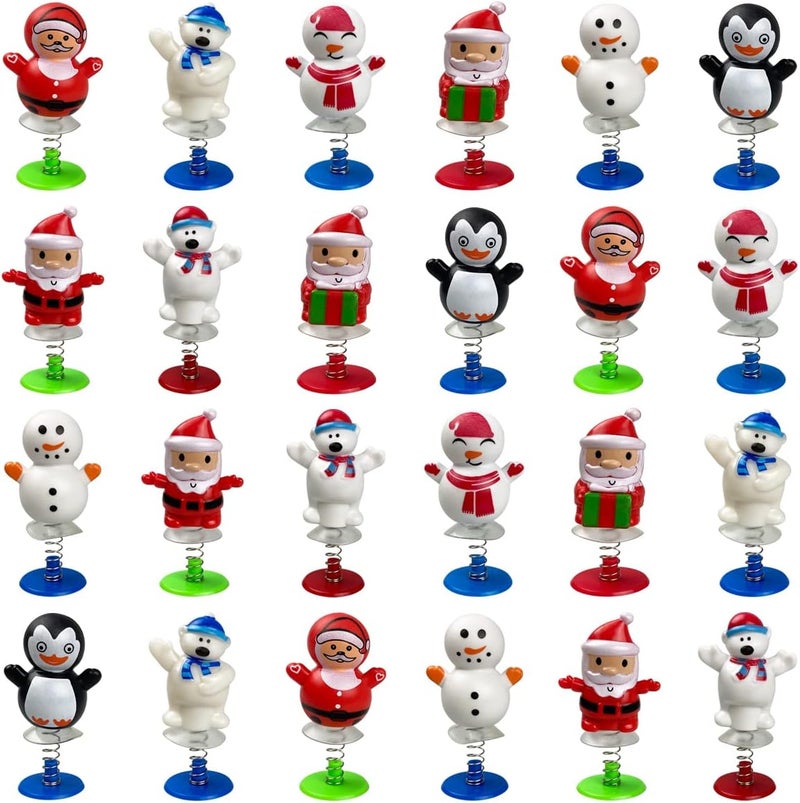 QINGQIU 24 PCS Christmas Jumping Popper Toys for Kids Boys Girls Christmas Stocking Stuffers Party Favors Gifts Games - Image 1